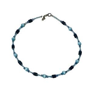 Blue Beaded Choker necklace
